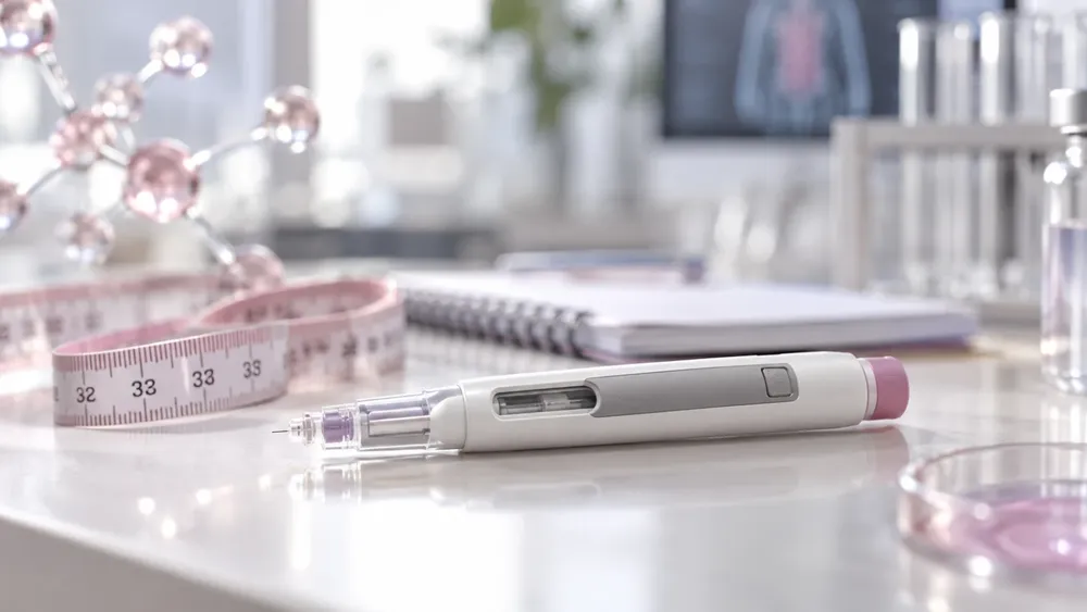 Dispositivo de inyección semanal, en referencia al desarrollo de nuevos tratamientos para el control de peso y la diabetes tipo 2. CagriSema continúa en fase de investigación clínica.